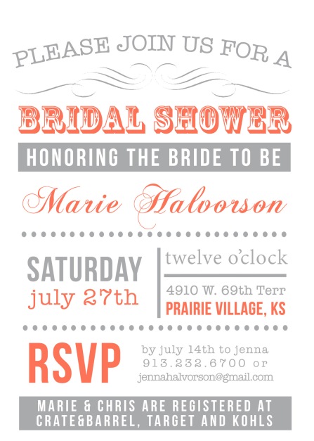 Marie Shower Invite